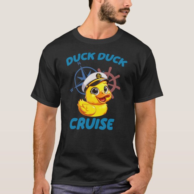 Camiseta Cruise Ship Happy Cruise Time For Family Duck Duck (Frente)