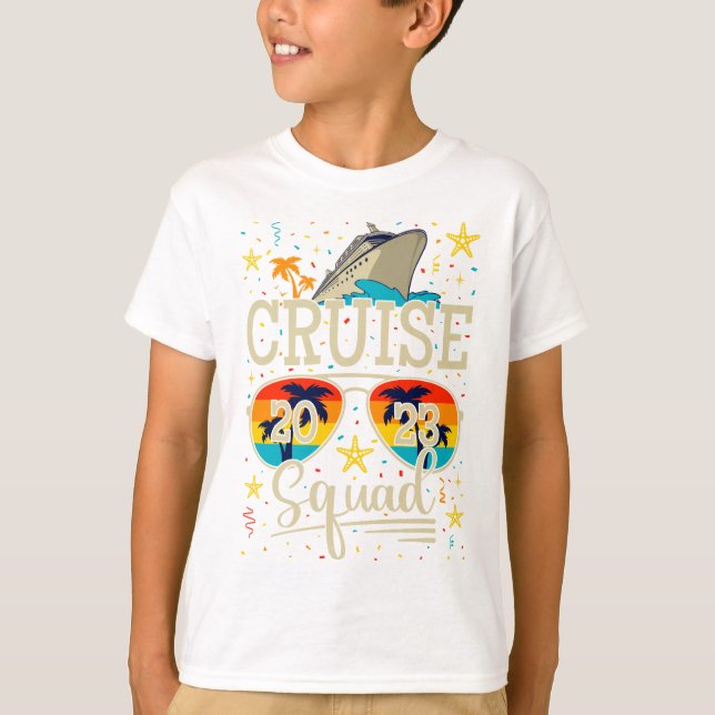 Camiseta Cruise Squad 2023 Cruising Vacation Boy (Frente)