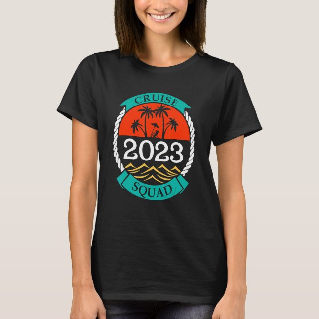 Camiseta Cruise Squad 2023 Family Matching Beach Men Women (Frente)