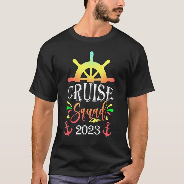 Camiseta Cruise Squad 2023 Matching Family Group With Ancho (Frente)