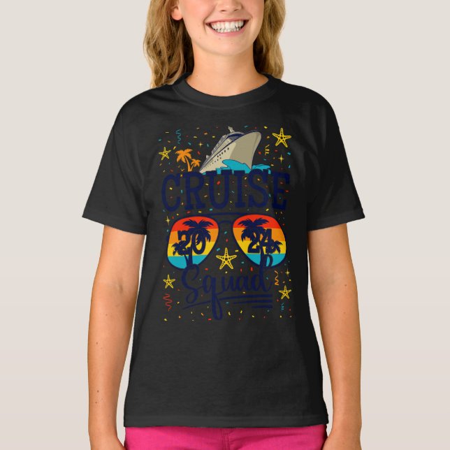 Camiseta Cruise Squad 2024 Cruising Vacation Girl (Frente)