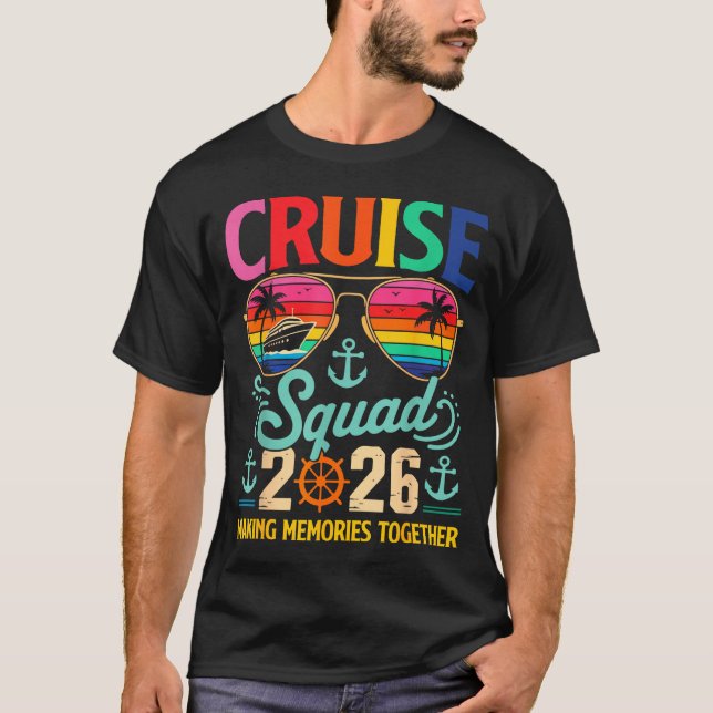 Camiseta Cruise Squad 2026 Family Group Matching Summer Vac (Frente)