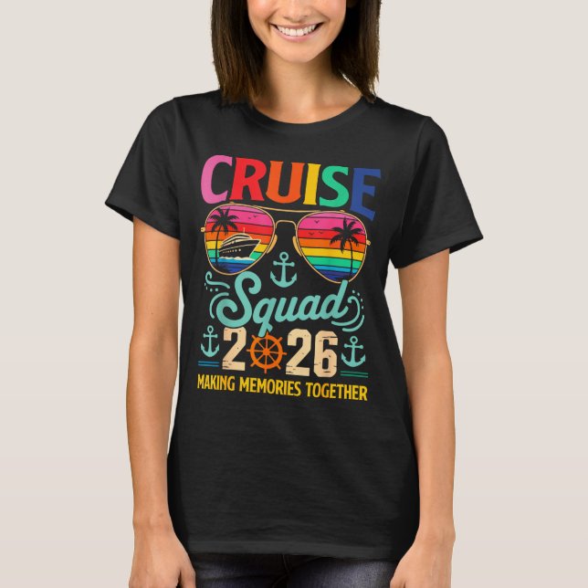 Camiseta Cruise Squad 2026 Family Group Matching Summer Vac (Frente)