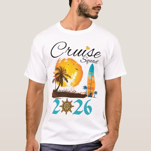 Camiseta Cruise Squad 2026 Family Vacation (Frente)