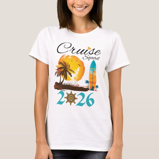 Camiseta Cruise Squad 2026 Family Vacation (Frente)