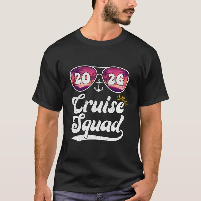 Camiseta Cruise Squad 2026 Trip Vacation Family Matching Gr (Frente)