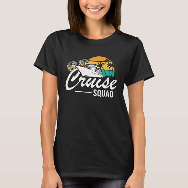 Camiseta Cruise Squad Family Matching Cruise Trip Vacation  (Frente)