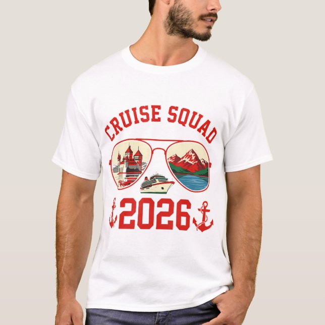 Camiseta Cruise Squad Switzerland Vacation Trip 2026 (Frente)