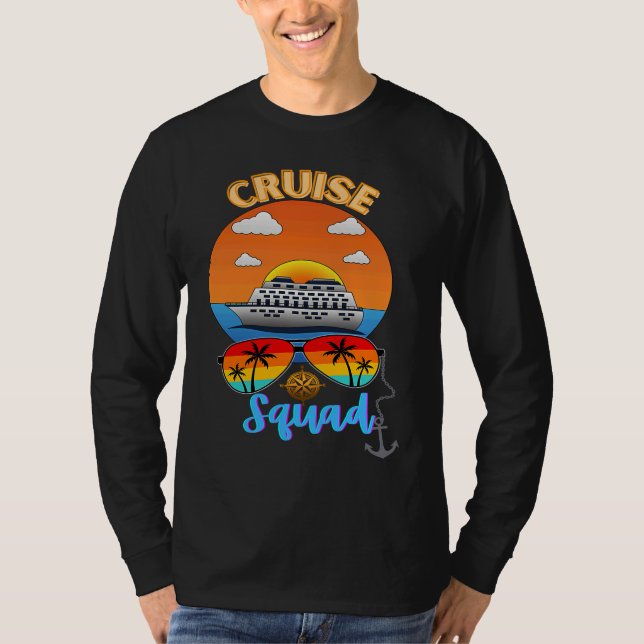 Camiseta Cruise Squad Vacation Travel Family Friends Group  (Frente)