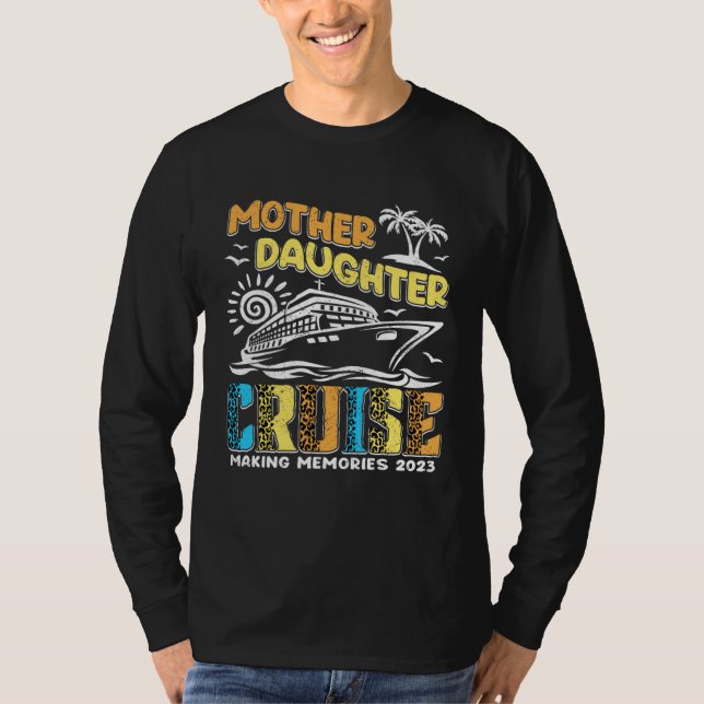 Camiseta Cruise Trip Mother Daughter Cruise Ship Trip Leopa (Frente)