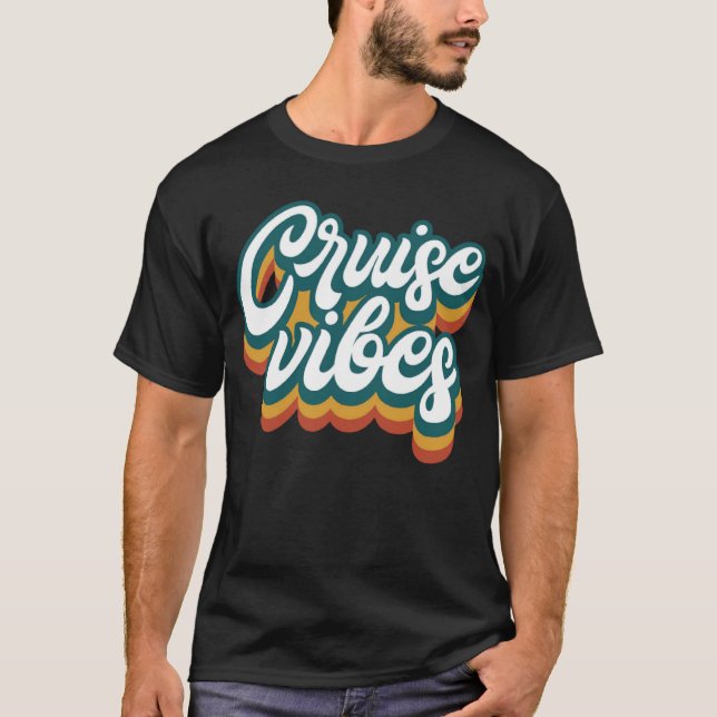Camiseta Cruise Vibes Correspondendo Família Verão Amigo Re (Frente)