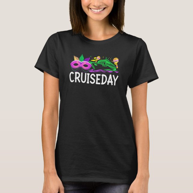 Camiseta Cruiseday Mardi Gras Celebrations Parade Boat Fat  (Frente)