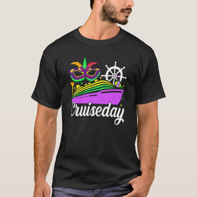Camiseta Cruiseday Mardi Gras Celebrations Parade Boat Fat  (Frente)