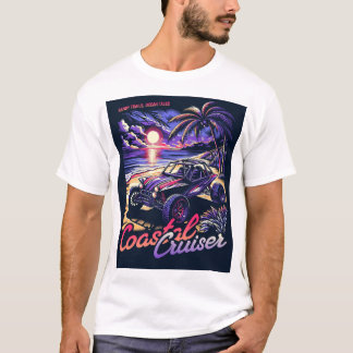 Camiseta Cruiser Costeiro Sunset Beach Buggy Retro Trabalho