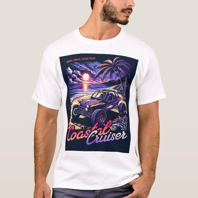 Camiseta Cruiser Costeiro Sunset Beach Buggy Retro Trabalho (Frente)