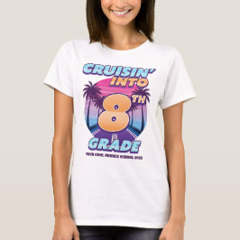 Camiseta Cruisin’ Back to School 8th Girl's (Bigger Sizes)