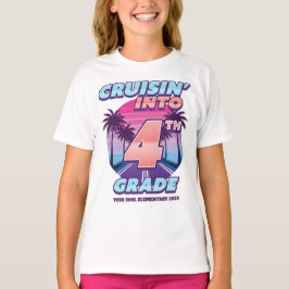 Camiseta Cruisin’ de Volta para a Escola Menina da 4ª Série
