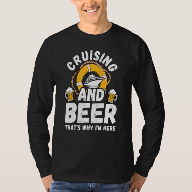 Camiseta Cruising And Beer Funny Cruise Crusaders (Frente)