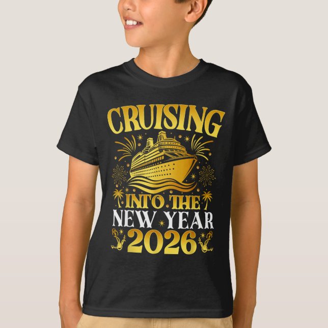 Camiseta Cruising Into 2026 New Years Cruise Family Holiday (Frente)