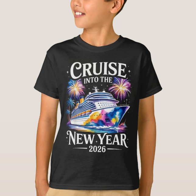 Camiseta Cruising Into 2026 New Years Family Matching Men W (Frente)
