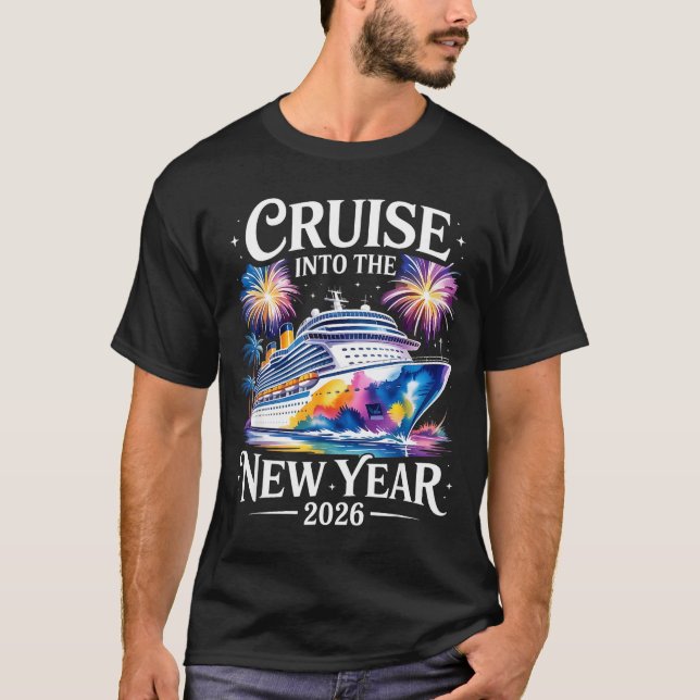 Camiseta Cruising Into 2026 New Years Family Matching Men W (Frente)