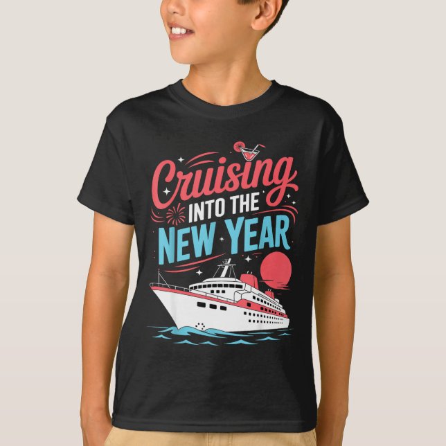 Camiseta Cruising Into The New Year Trocal Holiday Travel V (Frente)