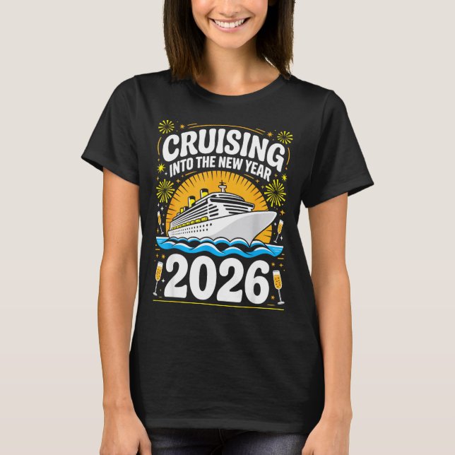 Camiseta Cruising Into The New Years Eve 2026 Family Matchi (Frente)