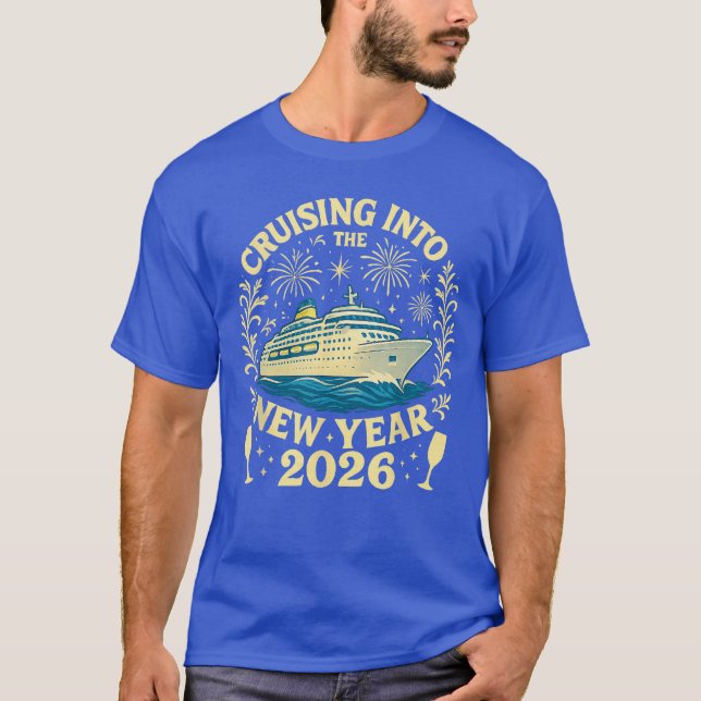 Camiseta Cruising Intohe New Year 2026 Happy New Year 2026  (Frente)
