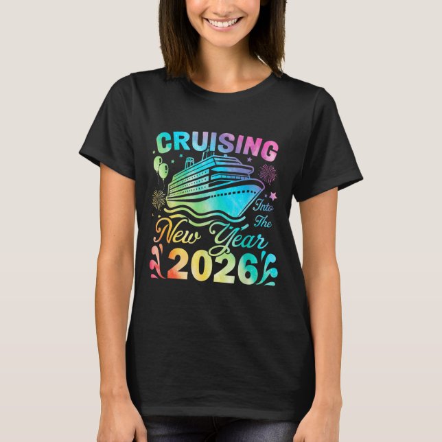 Camiseta Cruising My Way Into 2026 Happy New Year Anchor Fa (Frente)