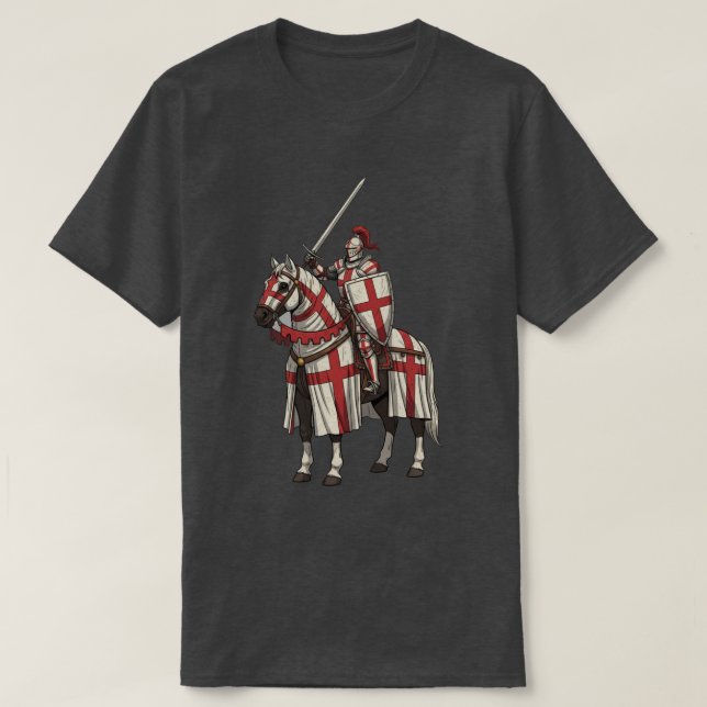 Camiseta Crusader Knight em Warcavalo (Frente do Design)