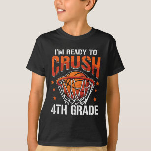 Camiseta Crush 4º ano de basquete de volta às crianças da e
