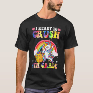 Camiseta Crush 4º Grau Dabbing Unicorn back to School Gir