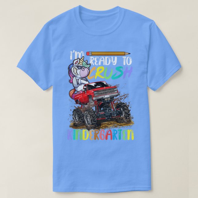 Camiseta Crush Kindergarten Monster Caminhão De Volta A S (Frente do Design)