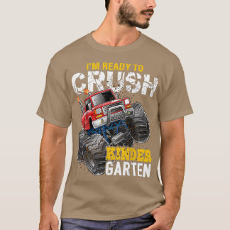 Camiseta Crush Kindergarten Monster Truck de volta à Escola