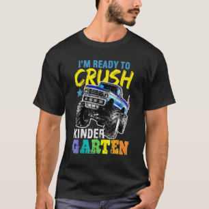 Camiseta Crush Kindergarten Monster Truck De Volta À Escola