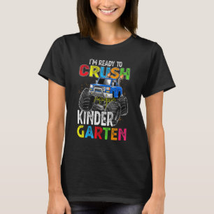 Camiseta Crush Kindergarten Monster Truck De Volta À Escola