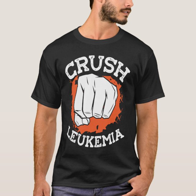 Camiseta Crush Leukemia Chemotherapy Leukemia Awareness (Frente)