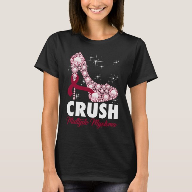 Camiseta Crush Multiple Myeloma Awareness High Heel Warrior (Frente)