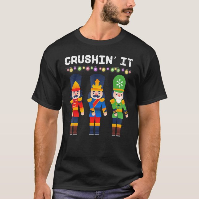 Camiseta Crushin It Flossing Nutcracker Christmas Dance (Frente)