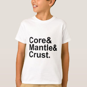 Camiseta Crust do Núcleo Mantle Estrutura interna da Terr