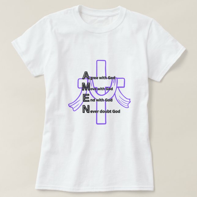 Camiseta Cruz Amen (Frente do Design)