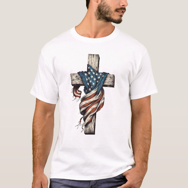 Camiseta Cruz Americana (Frente)