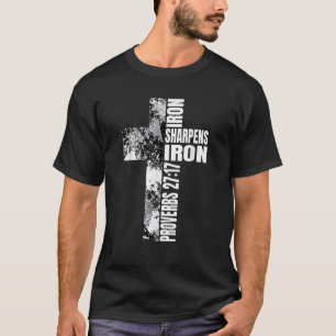 Camiseta Cruz Branca Negra Sharpenes Ferro Verso Christi