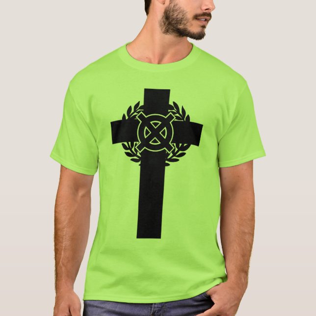Camiseta Cruz Celta da Camisa-T Cristo (Frente)
