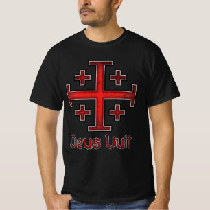 Camiseta Cruz Cristã dos Cavaleiros Templários de Jerusalém