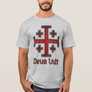 Camiseta Cruz Cristã dos Cavaleiros Templários de Jerusalém