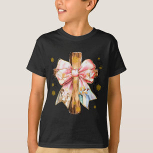 Camiseta Cruz Cristã Jesus Natalidade Anjo Arco Natal