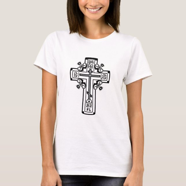 Camiseta Cruz Cristã Ortodoxa (Frente)