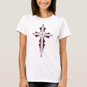 Camiseta Cruz Cristã Roxa