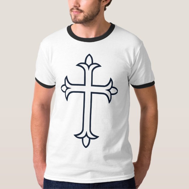 Camiseta Cruz cristã típica (Frente)